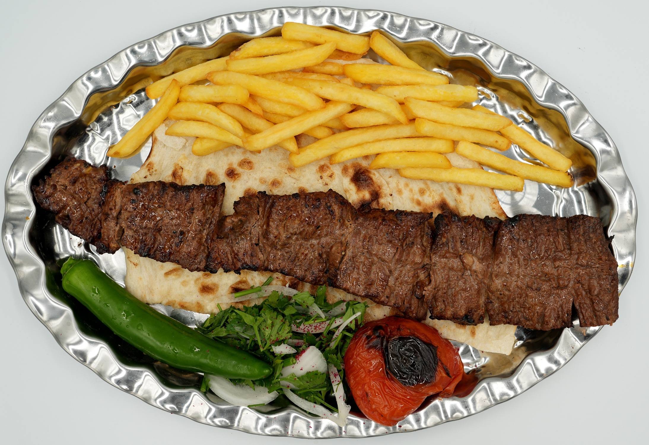 كباب برك / تكه مع بطاط